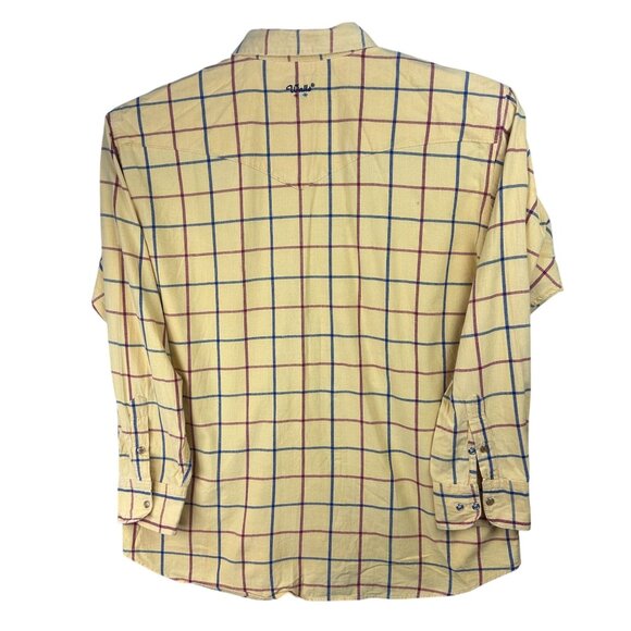 Walls Authentic Ranch Wear Shirt Mens XL Plaid Long Sleeve Button Pearl Snap - Picture 2 of 15